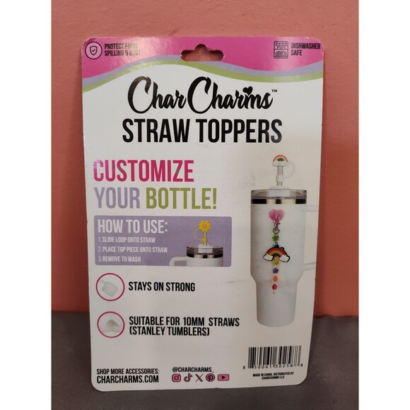 CharCharms Straw Toppers 4 Pack Stars - Picture 2 of 2